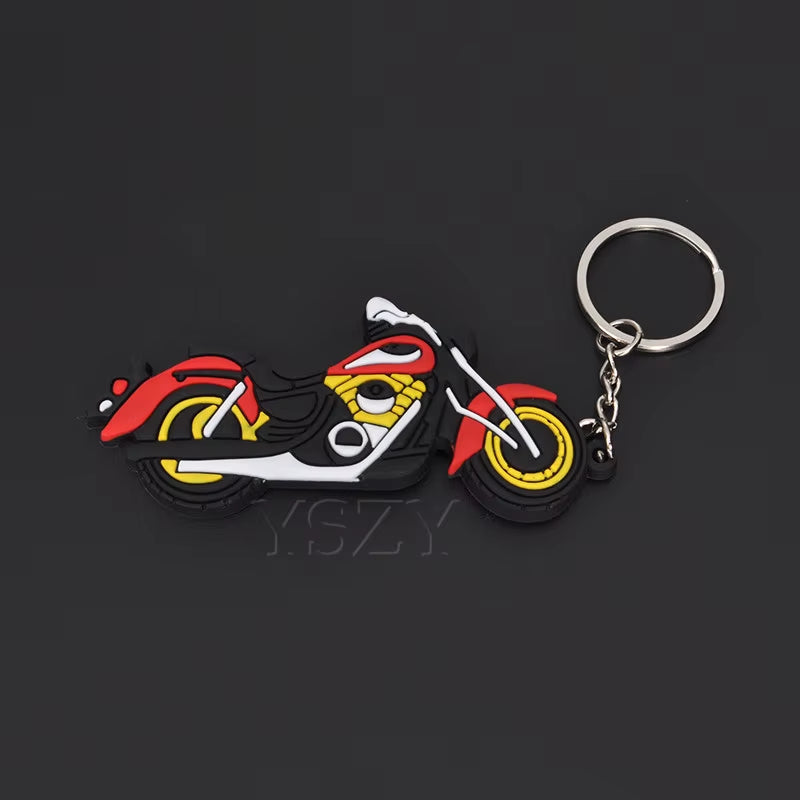 Fashion Motorcycle Model Keychain Key Chain Key Ring Holder Rubber Keyring for Yamaha Honda CBR 93 RR Motor Racing Styling