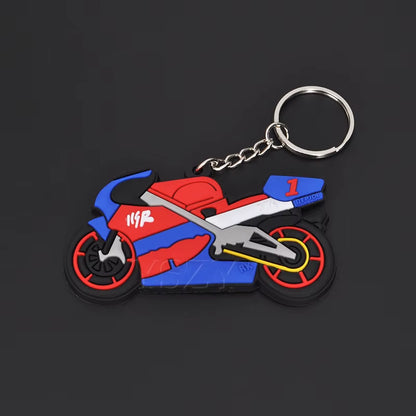 Fashion Motorcycle Model Keychain Key Chain Key Ring Holder Rubber Keyring for Yamaha Honda CBR 93 RR Motor Racing Styling