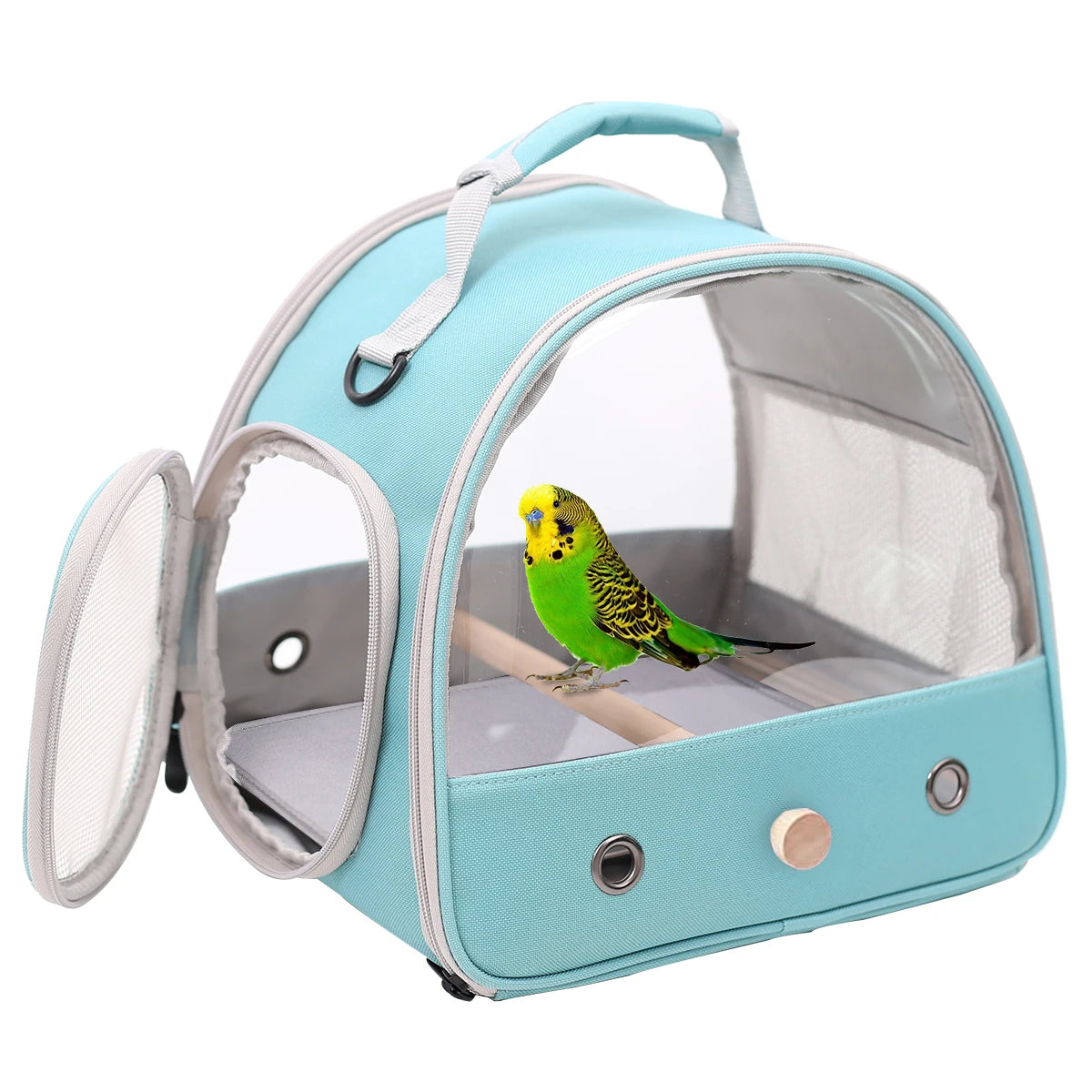 Portable Clear Bird Parrot Transport Cage Breathable Bird Carrier Travel Bag Small Pet Access Window Collapsible Outdoor Bag