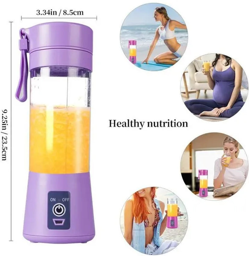 Portable Blender,Personal Blender with USB Rechargeable Mini Fruit Juice Mixer,Personal Size Blender for Smoothies and Shakes Mini Juicer Cup Travel 380Ml,Fruit Juice,Milk